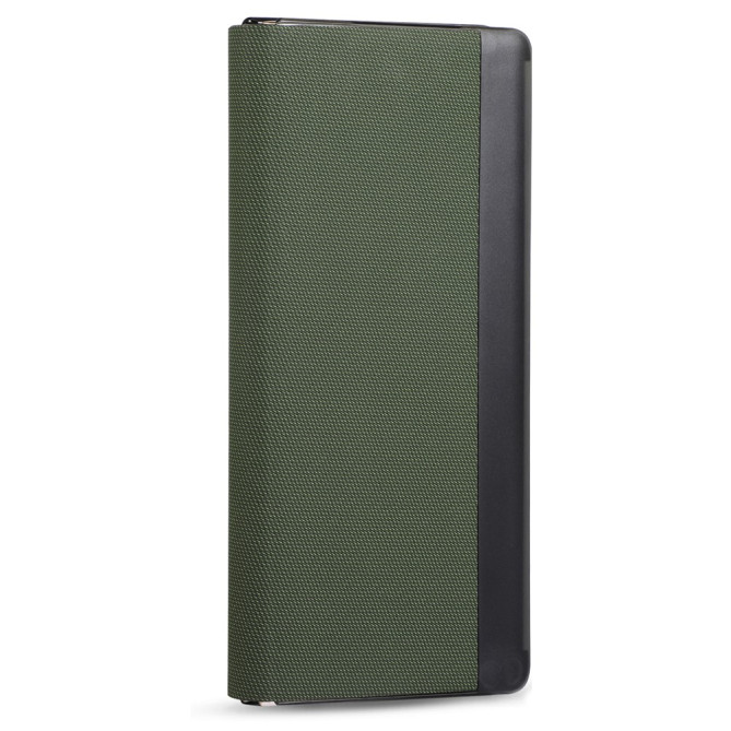 Coque Huawei Mate X7 flip textile avec anneau rotatif magnétique