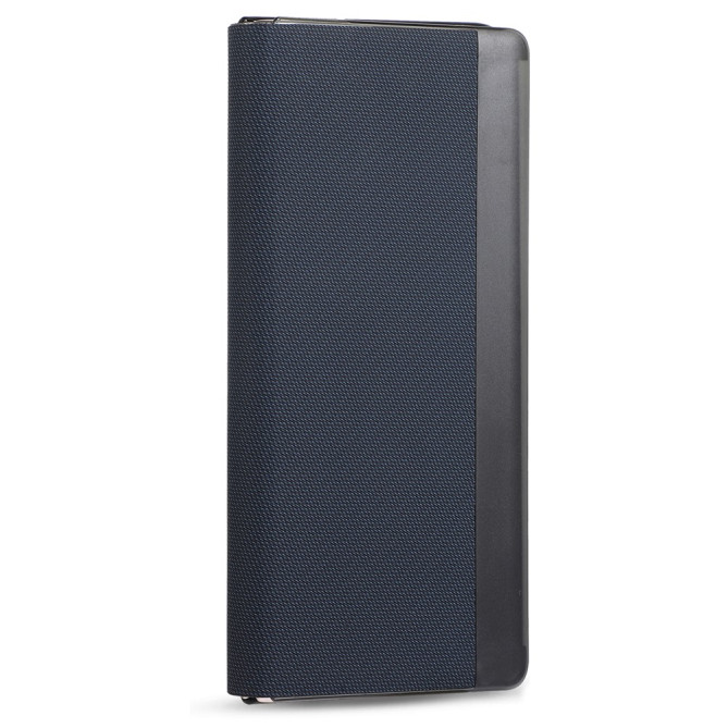 Coque Huawei Mate X7 flip textile avec anneau rotatif magnétique