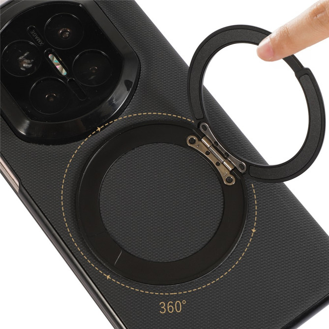 Coque Huawei Mate X7 flip textile avec anneau rotatif magnétique