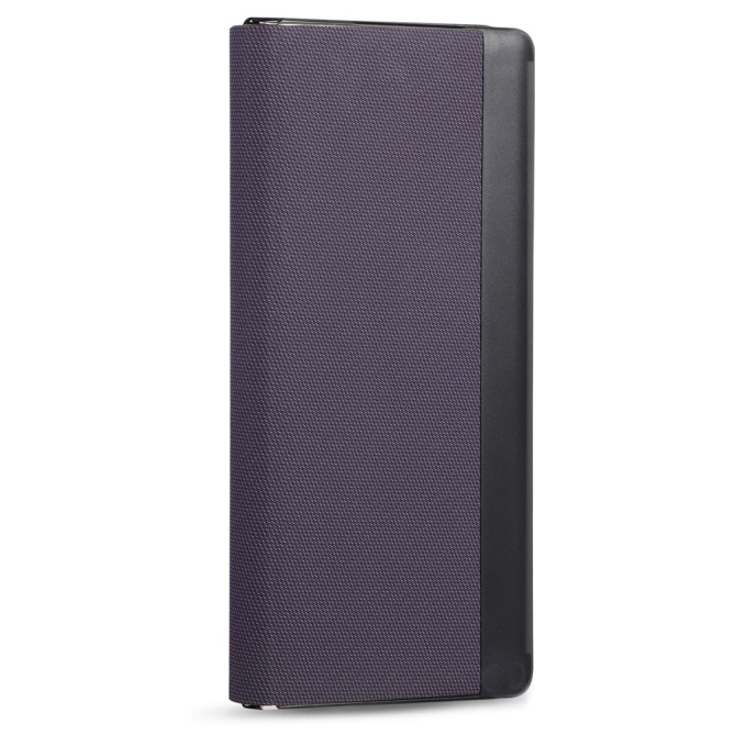 Coque Huawei Mate X7 flip textile avec anneau rotatif magnétique