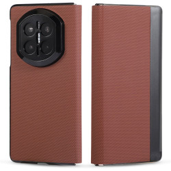 Coque Huawei Mate X7 flip texture textile avec anneau magnétique