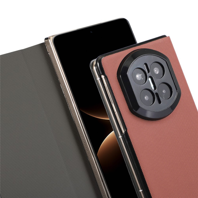 Coque Huawei Mate X7 flip texture textile avec anneau magnétique