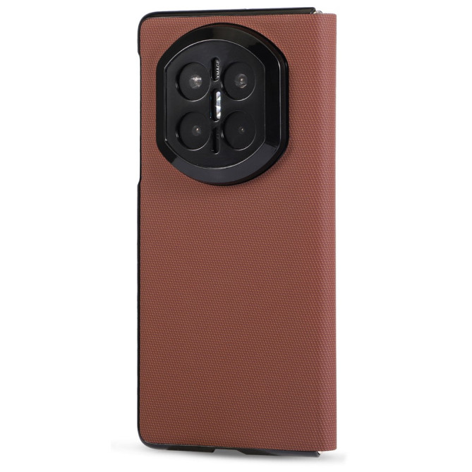 Coque Huawei Mate X7 flip texture textile avec anneau magnétique