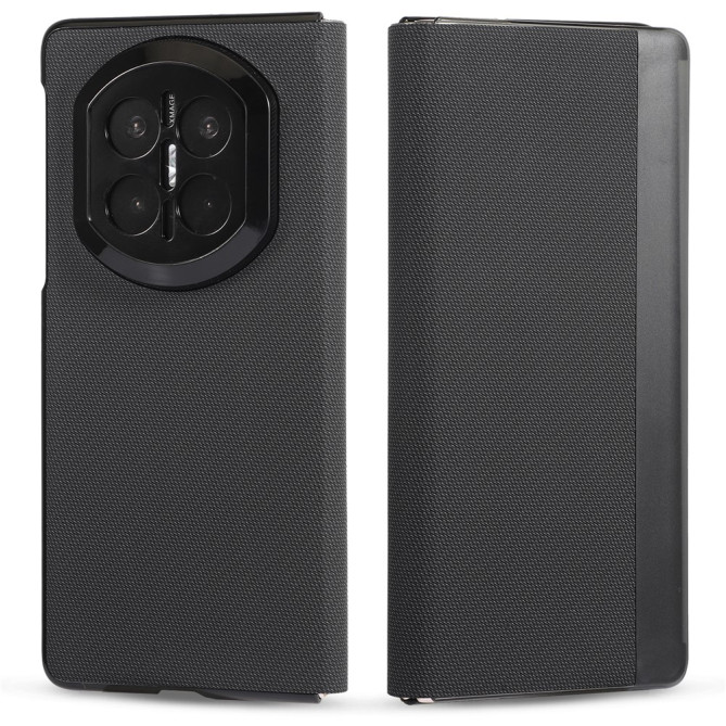 Coque Huawei Mate X7 flip texture textile avec anneau magnétique