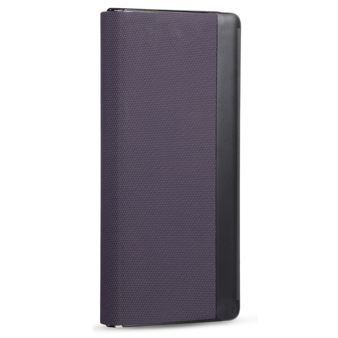 Coque Huawei Mate X7 flip texture textile avec anneau magnétique