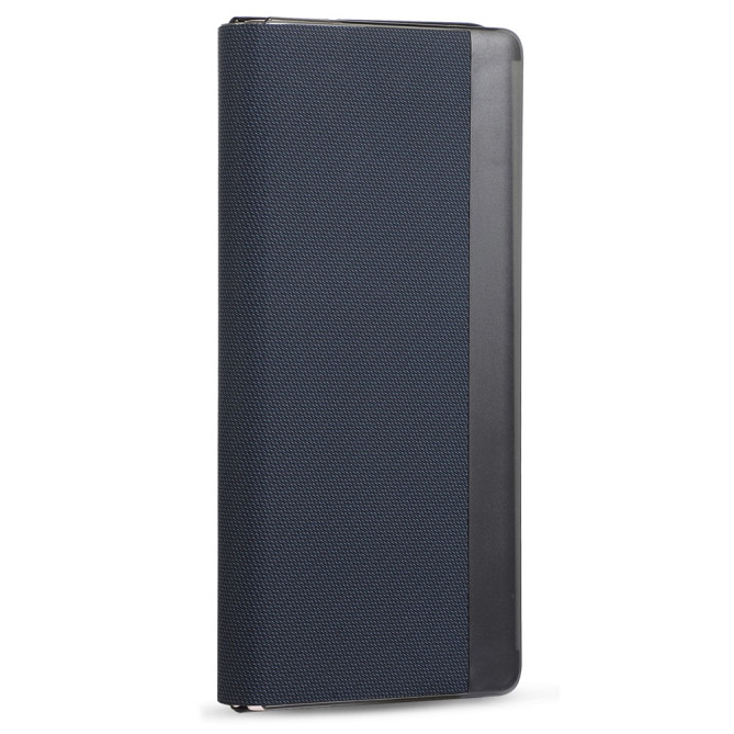 Coque Huawei Mate X7 flip texture textile avec anneau magnétique