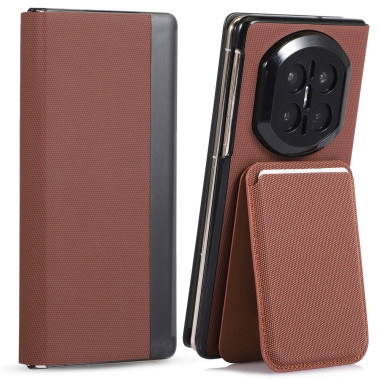 Coque Huawei Mate X7 flip textile avec porte-cartes magnétique amovible