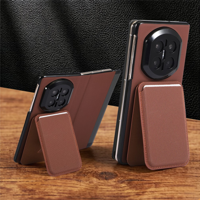 Coque Huawei Mate X7 flip textile avec porte-cartes magnétique amovible