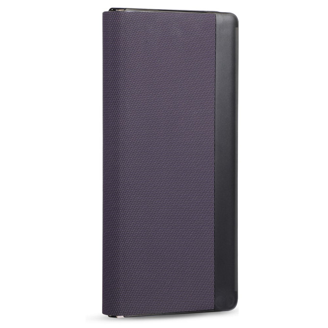 Coque Huawei Mate X7 flip textile avec porte-cartes magnétique amovible