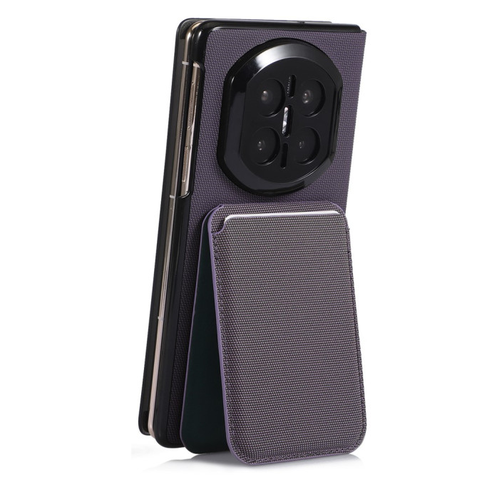 Coque Huawei Mate X7 flip textile avec porte-cartes magnétique amovible