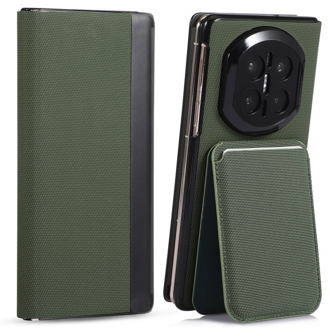 Coque Huawei Mate X7 flip textile avec porte-cartes magnétique amovible