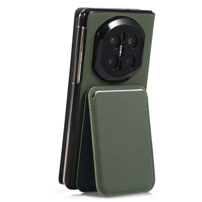 Coque Huawei Mate X7 flip textile avec porte-cartes magnétique amovible