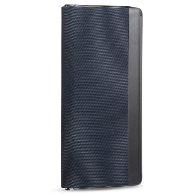 Coque Huawei Mate X7 flip textile avec porte-cartes magnétique amovible