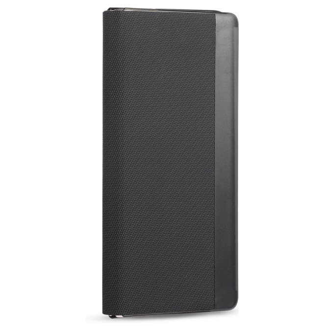 Coque Huawei Mate X7 flip textile avec porte-cartes magnétique amovible