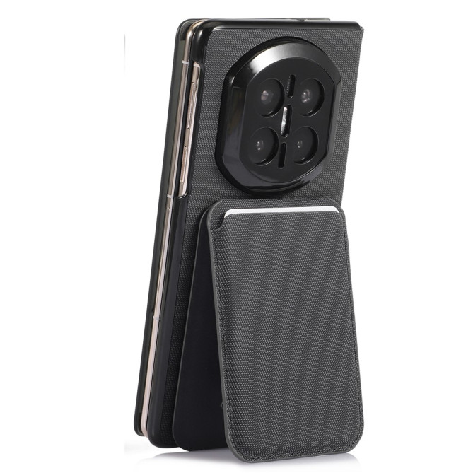 Coque Huawei Mate X7 flip textile avec porte-cartes magnétique amovible