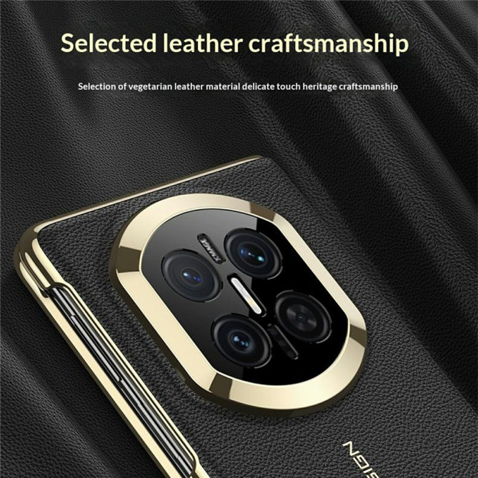 Coque Huawei Mate X7 flip avec fenêtre intelligente et finition texturée