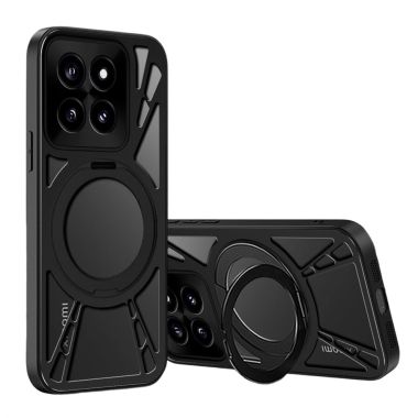 Coque Xiaomi 17 ajourée avec béquille rotative et anneau magnétique