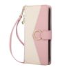 For Oppo Find X9 5G Wallet Case Triangular Splicing Zipper Leather Flip Cover with Wrist Strap