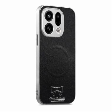 For Oppo Find X9 5G Magnetic Case Butterfly Bow Pattern PU Leather + TPU + PC Shockproof Phone Cover