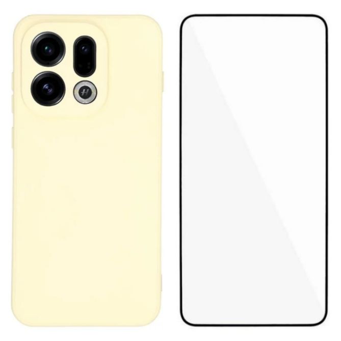 WANLONFENG For Oppo Find X9 5G Phone Case  RB2 Series TPU Back Cover with Tempered Glass