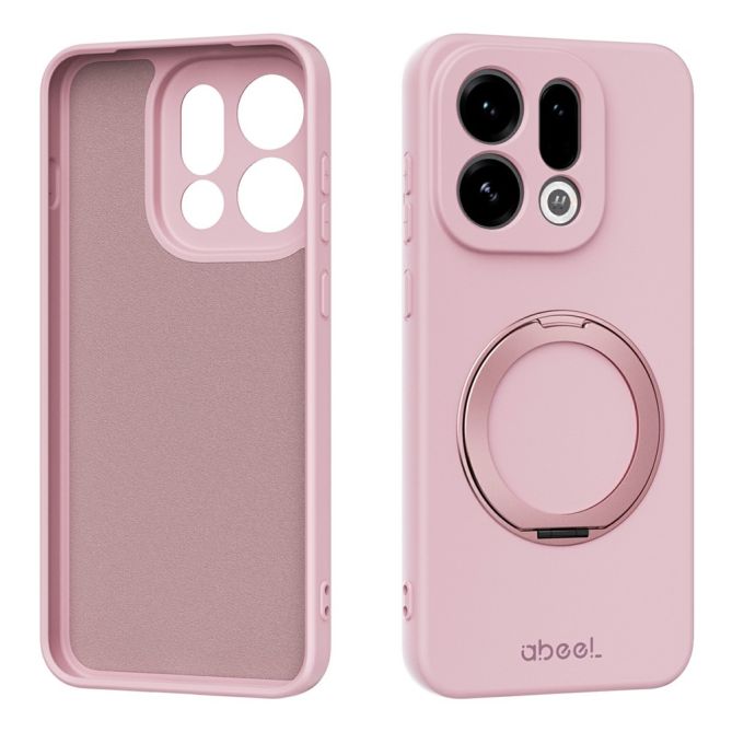 ABEEL For Oppo Find X9 5G Magnetic Case Kickstand Skin Touch Liquid Silicone Phone Cover
