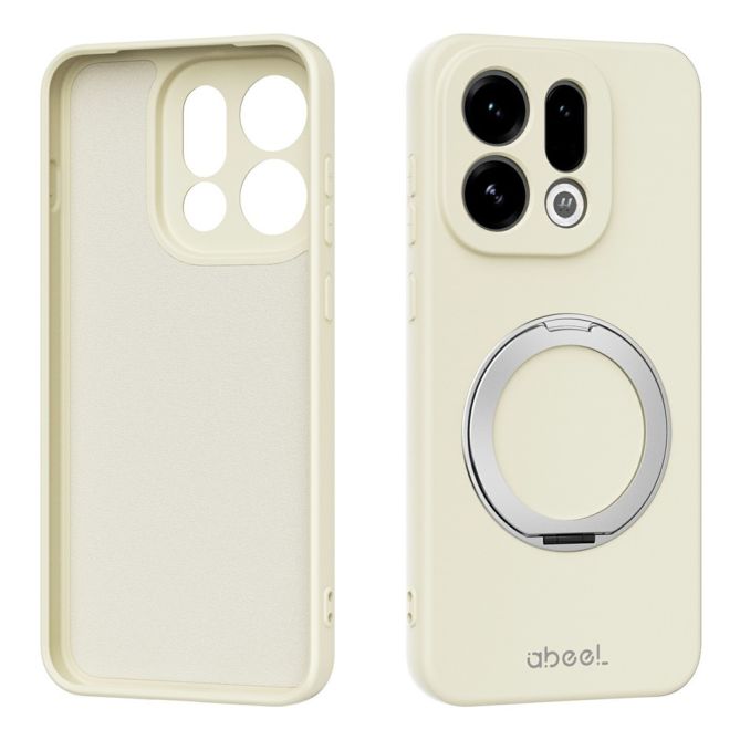ABEEL For Oppo Find X9 5G Magnetic Case Kickstand Skin Touch Liquid Silicone Phone Cover