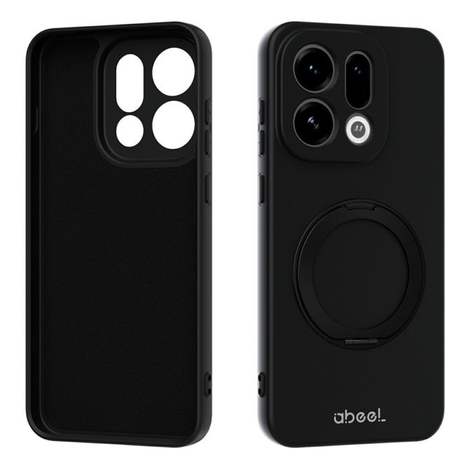ABEEL For Oppo Find X9 5G Magnetic Case Kickstand Skin Touch Liquid Silicone Phone Cover