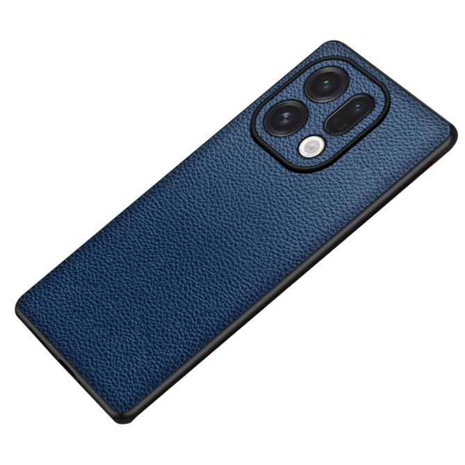 For Oppo Find X9 5G Case Litchi Texture PU Leather Coated PC + TPU Protective Phone Back Cover