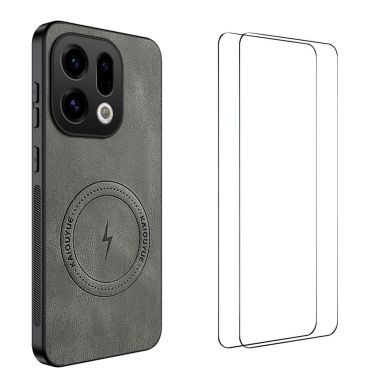 WANLONFENG For Oppo Find X9 5G Magnetic Case  SD Series PC TPU Phone Cover with 2Pcs Screen Film