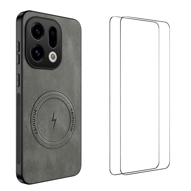 WANLONFENG For Oppo Find X9 5G Magnetic Case  SD Series PC TPU Phone Cover with 2Pcs Screen Film