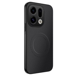 WANLONFENG For Oppo Find X9 5G Magnetic Case  TQ Series Carbon Fiber Texture PC TPU Phone Cover