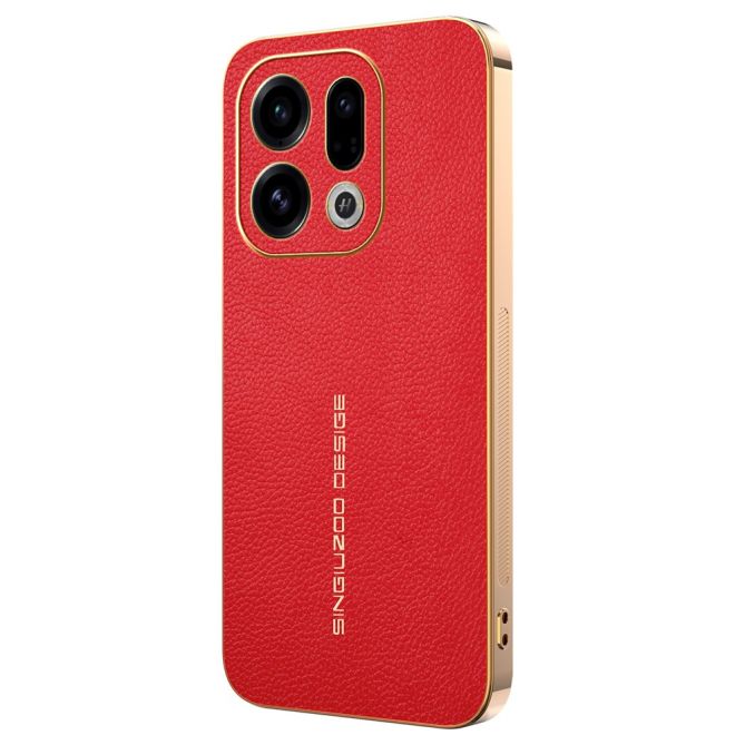 For Oppo Find X9 5G Case Anti Scratch Litchi Texture TPU Leather PU Phone Back Cover