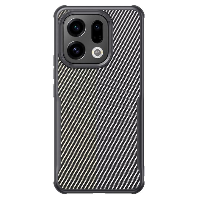 For Oppo Find X9 5G Magnetic Case Carbon Fiber PU + PC + Silicone Protective Cover