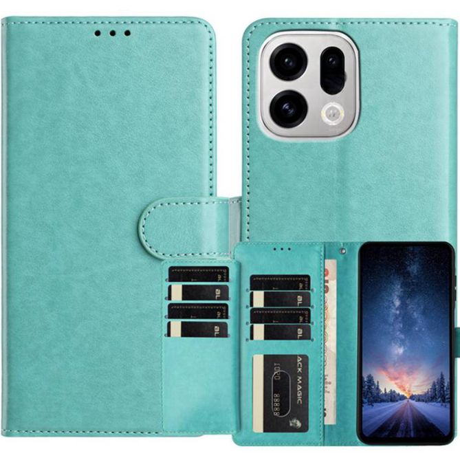 For Oppo Find X9 5G Wallet Phone Case Stand PU Leather Folio Flip Cover with 8 Card Slot