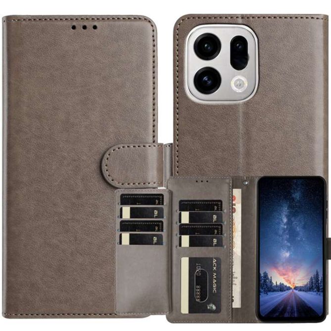 For Oppo Find X9 5G Wallet Phone Case Stand PU Leather Folio Flip Cover with 8 Card Slot
