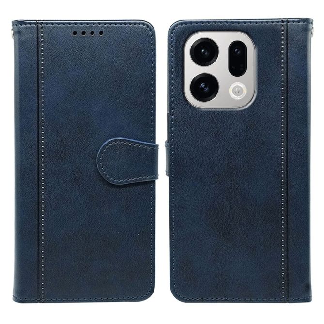 For Oppo Find X9 5G Case Calf Texture Leather Stand Book Style Phone Cover