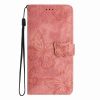 Housse Oppo Find X9 5G portefeuille motif papillons embossés avec dragonne