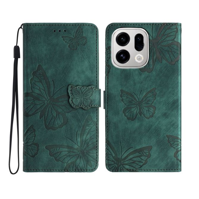 For Oppo Find X9 5G Case Butterfly Design Flip Wallet Leather Phone Cover Skin-Touch