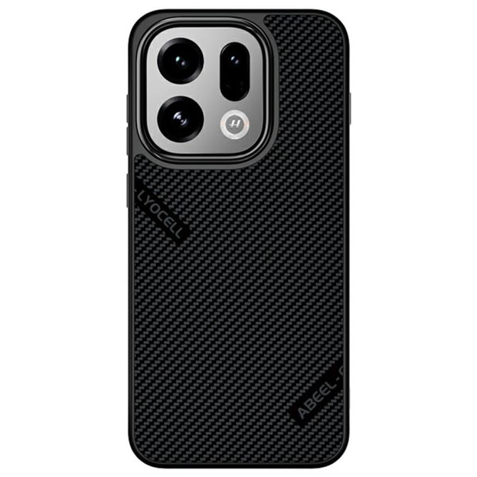 ABEEL CF-Lyocell Series For Oppo Find X9 5G Magnetic Case Microfiber + PC + E-TPU Phone Cover - No.1