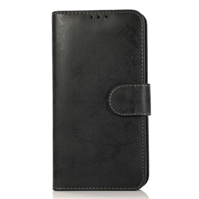 Housse magnétique détachable iPhone 15 effet cuir mat porte-cartes