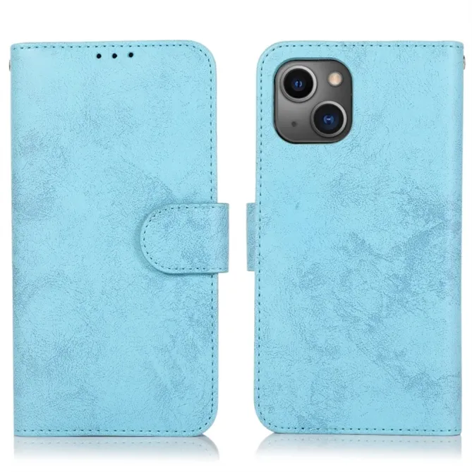 Housse magnétique détachable iPhone 15 effet cuir mat porte-cartes