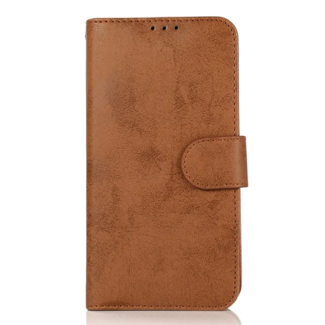 Housse magnétique détachable iPhone 15 effet cuir mat porte-cartes