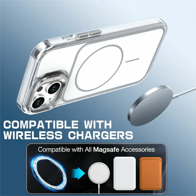 Coque iPhone 15 magnétique avec support caméra intégré