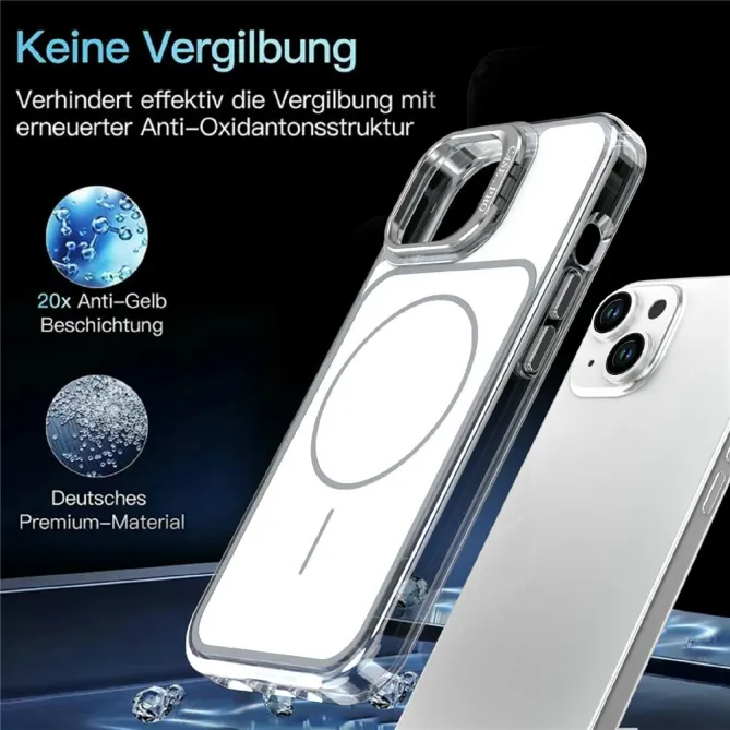 Coque iPhone 15 magnétique avec support caméra intégré