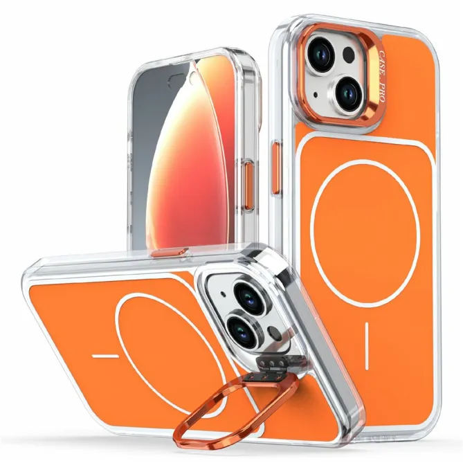 Coque iPhone 15 magnétique avec support caméra intégré