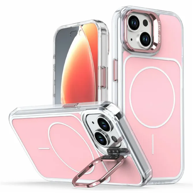 Coque iPhone 15 magnétique avec support caméra intégré