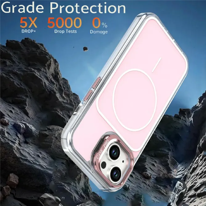 Coque iPhone 15 magnétique avec support caméra intégré