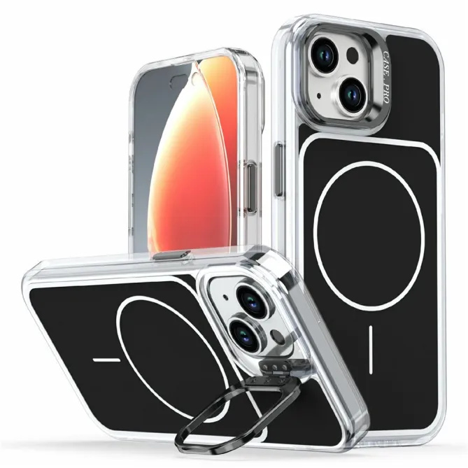 Coque iPhone 15 magnétique avec support caméra intégré