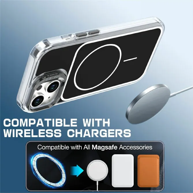 Coque iPhone 15 magnétique avec support caméra intégré