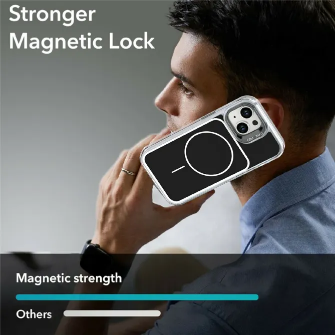 Coque iPhone 15 magnétique avec support caméra intégré